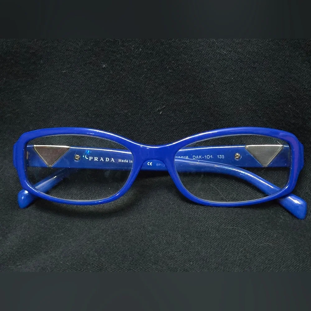 EUC PRADA PR 10NV Eyeglasses DAK1O1 Blue 53-16-135 - Picture 1 of 8